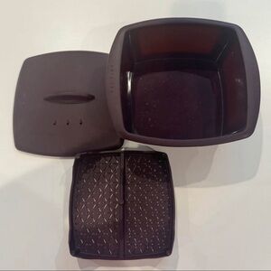 3/$20 Epicure Steamer Multipurpose Silicone Microwave Cooker Purple With Lid